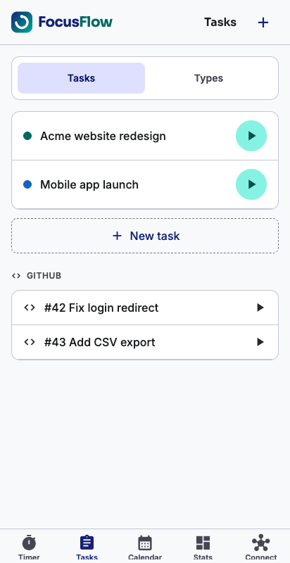 Tasks